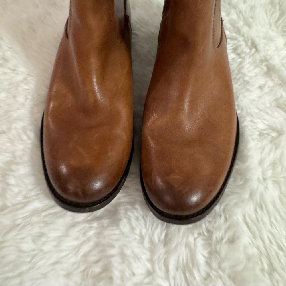 Frye Brown Leather Knee High Cowgirl Boots Size 6.5 - Picture 8 of 16